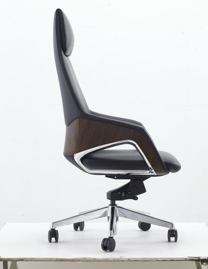 Modrest Prost Executive Office Chair – Modern High-Back Design in Sleek Black Finish
