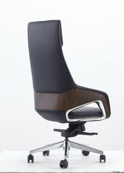 Modrest Prost Executive Office Chair – Modern High-Back Design in Sleek Black Finish