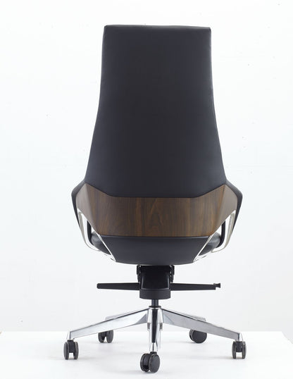 Modrest Prost Executive Office Chair – Modern High-Back Design in Sleek Black Finish