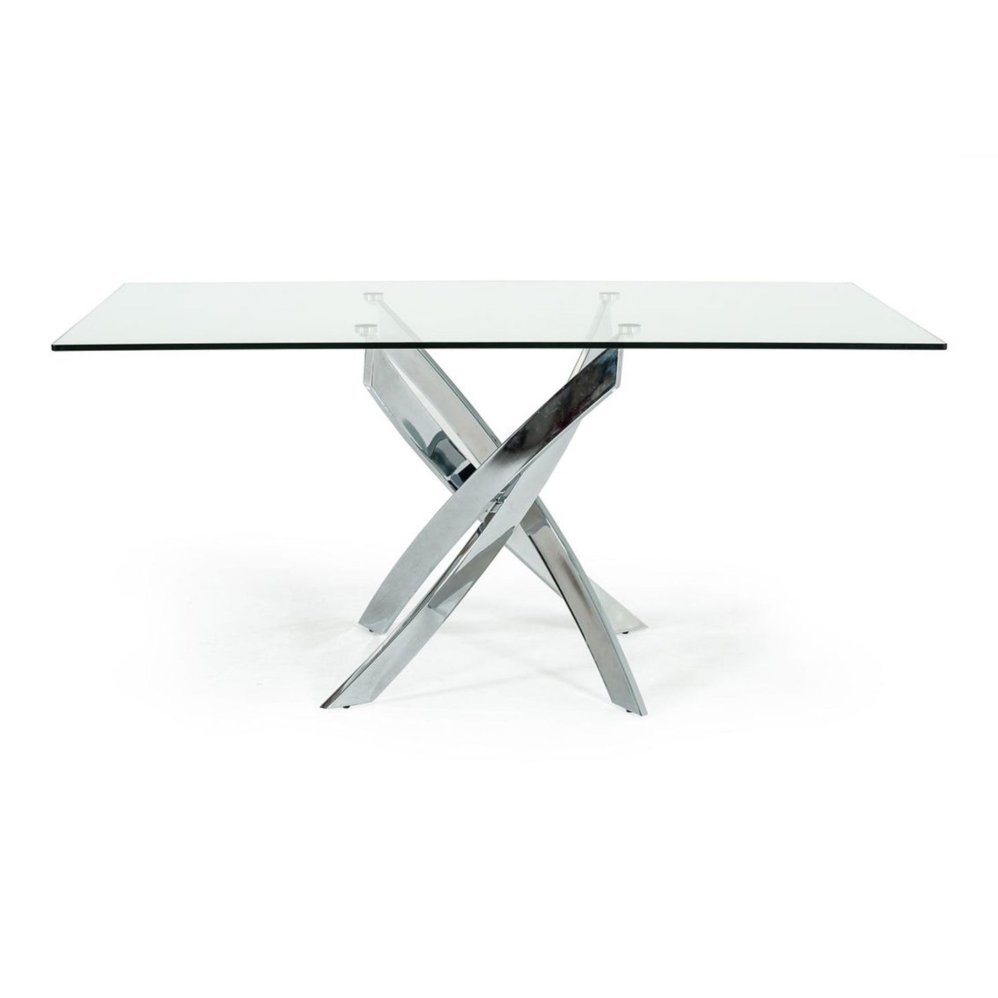 Pyrite Rectangular Glass Dining Table