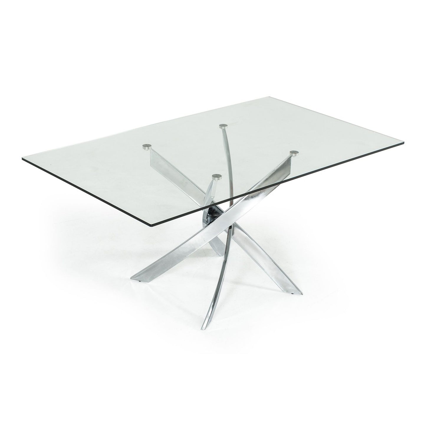 Pyrite Rectangular Glass Dining Table