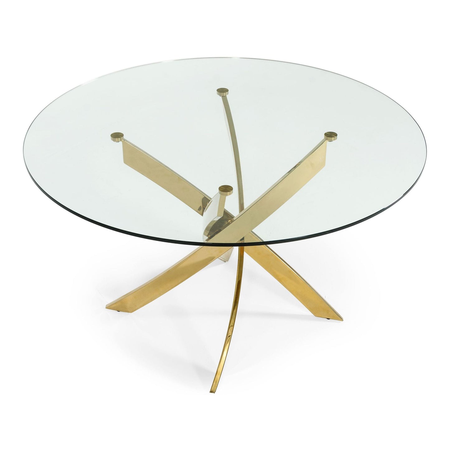 Pyrite Round Glass Dining Table