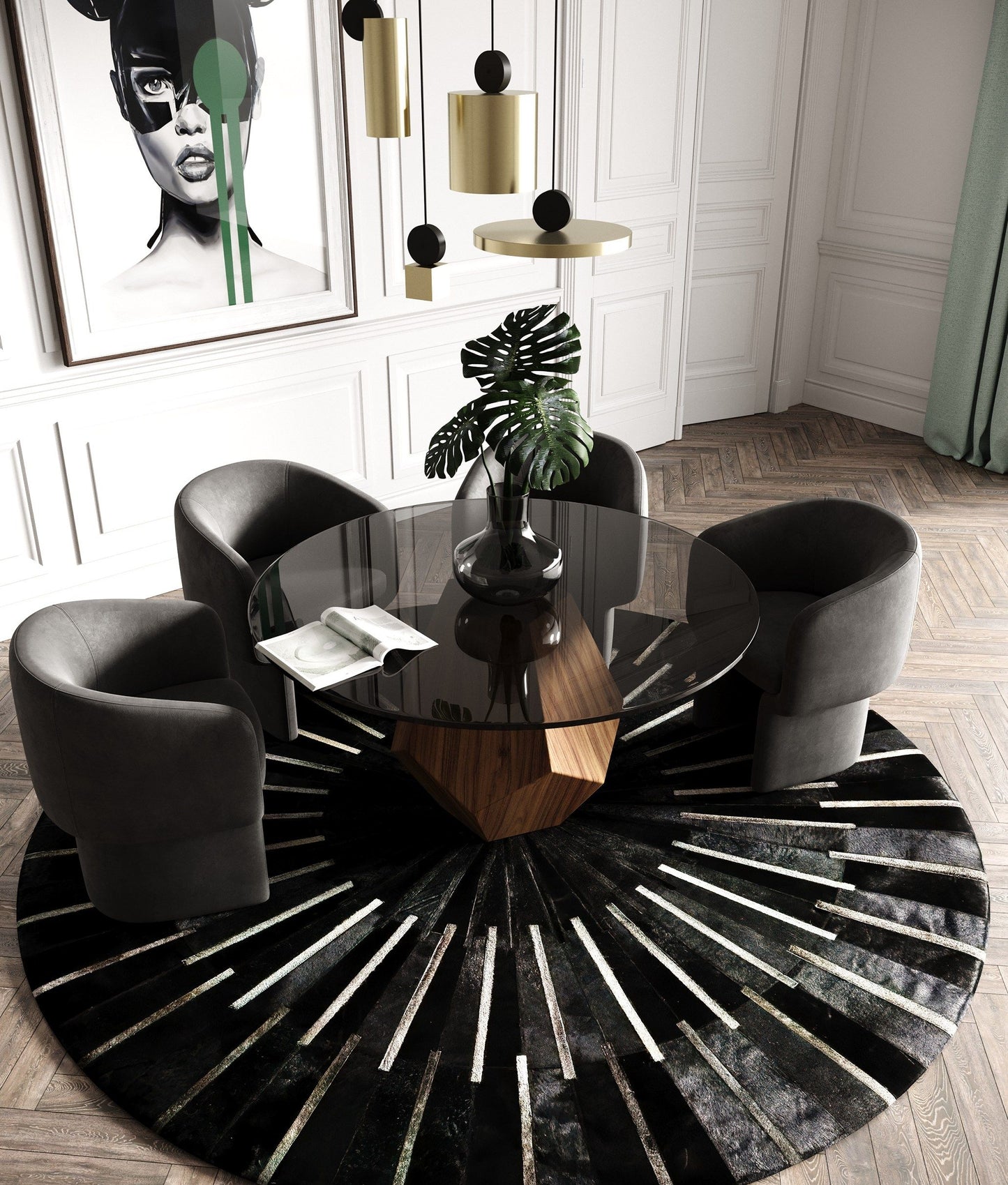 Rackham Walnut Round Dining Table