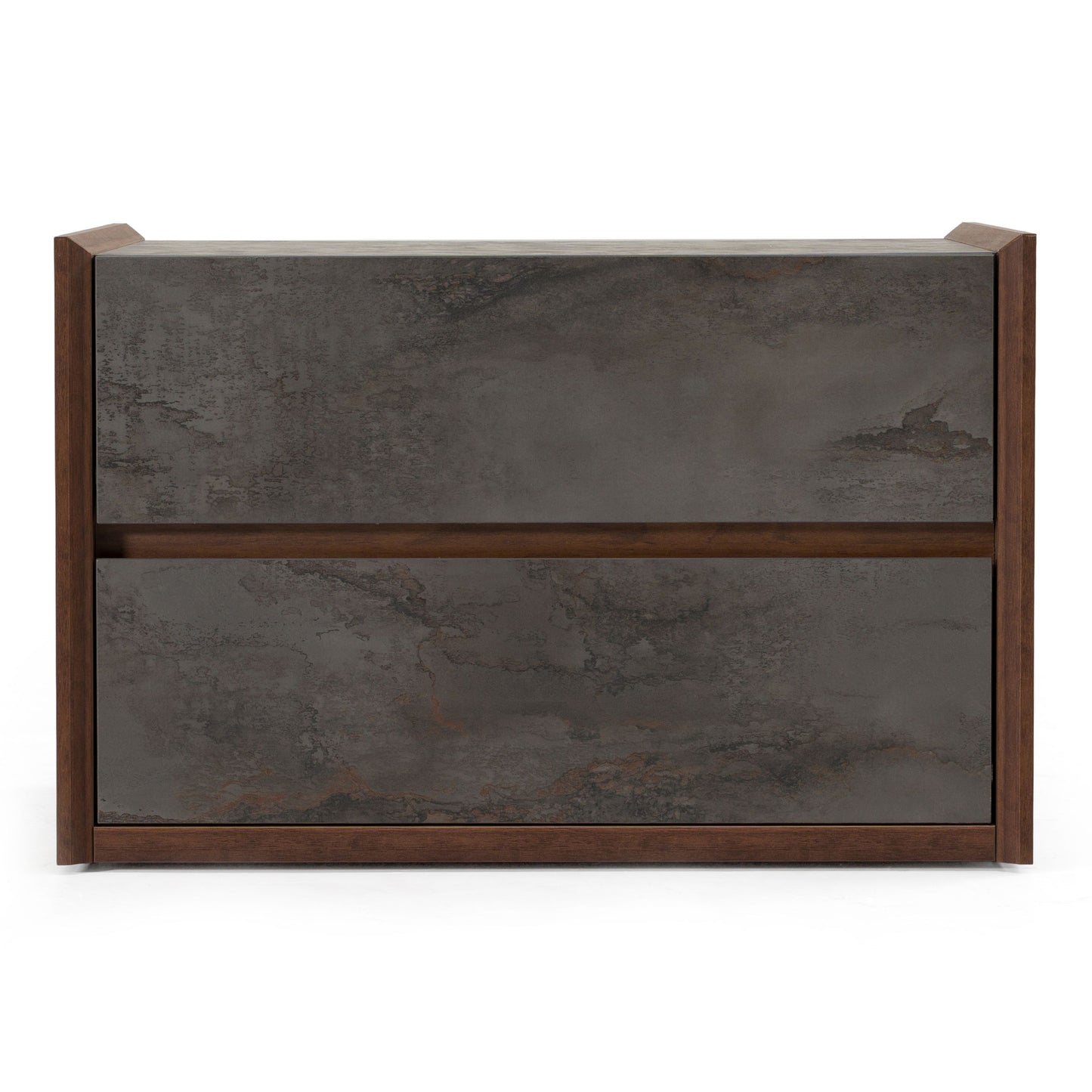 Rado Walnut and Stucco Nightstand