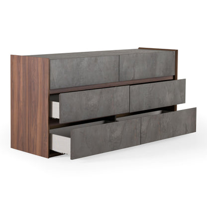 Rado Walnut and Stucco Horizontal dresser