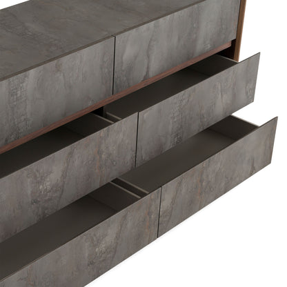 Rado Walnut and Stucco Horizontal dresser