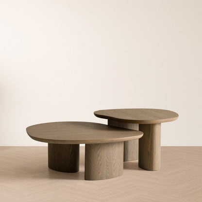 Modrest Raywood Modern 3-Piece Nesting Coffee Table Set – Buckwheat & Onyx Finish
