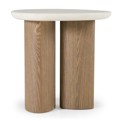 Modrest Raywood Onyx Marble End Table – Modern Accent Furniture