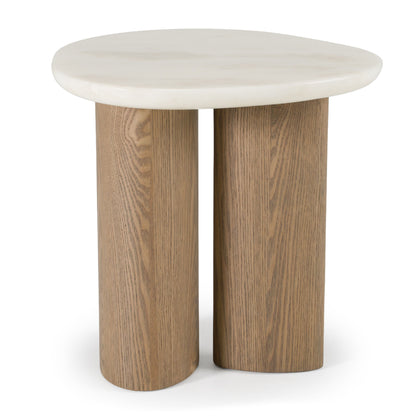 Modrest Raywood Onyx Marble End Table – Modern Accent Furniture