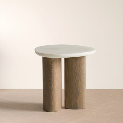 Modrest Raywood Onyx Marble End Table – Modern Accent Furniture