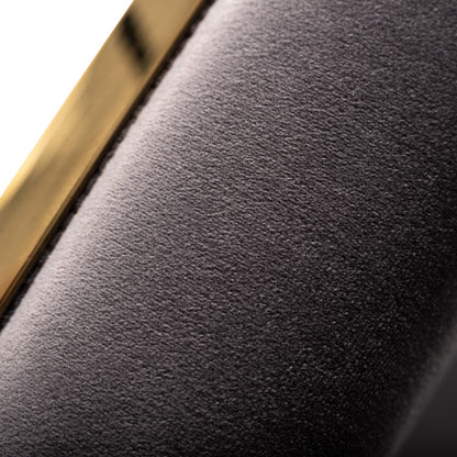 Reba Grey Velvet and Gold Dining Chair Set of 2