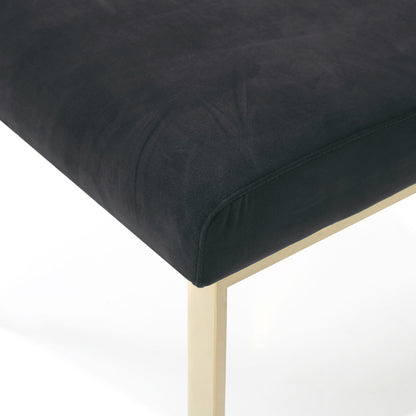 Reba Black Velvet and Gold Dining Chair Set of 2