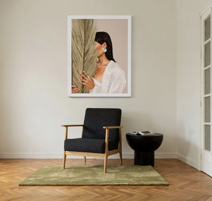 Gengo Black and Natural Oak Accent Chair
