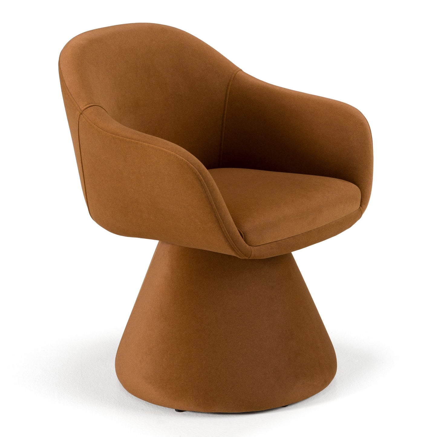Risa Modern Swivel Beige Fabric Dining Chair
