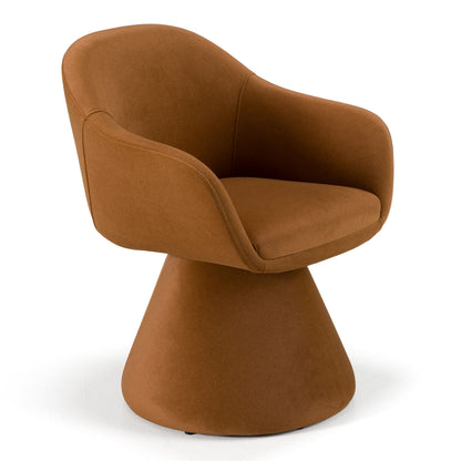 Risa Modern Swivel Beige Fabric Dining Chair