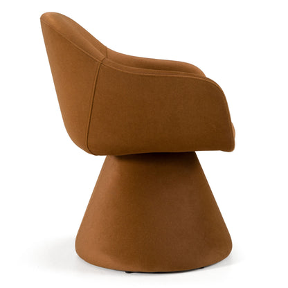 Risa Modern Swivel Beige Fabric Dining Chair