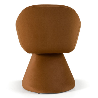 Risa Modern Swivel Beige Fabric Dining Chair