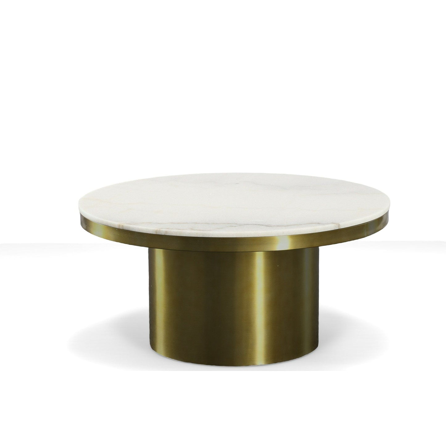 Modrest Rocky Glam White & Gold Coffee Table