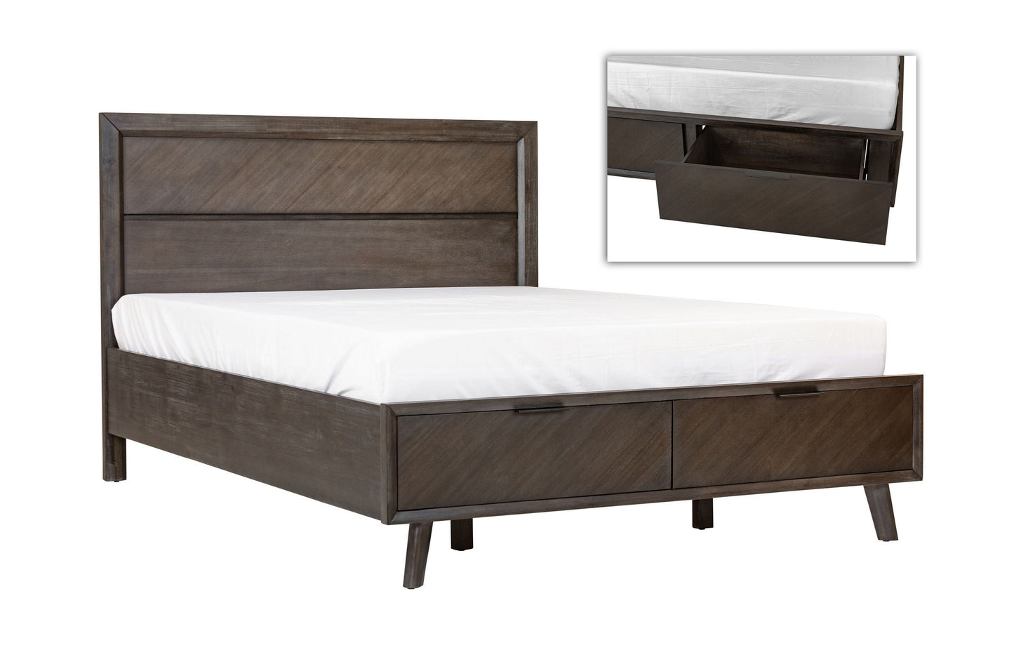 Modrest Roger - Mid-century Acacia Bedroom Set