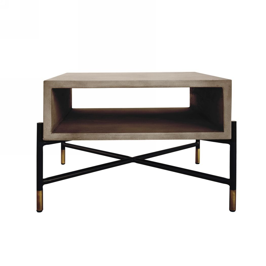 Modrest Walker Modern Concrete & Metal End Table