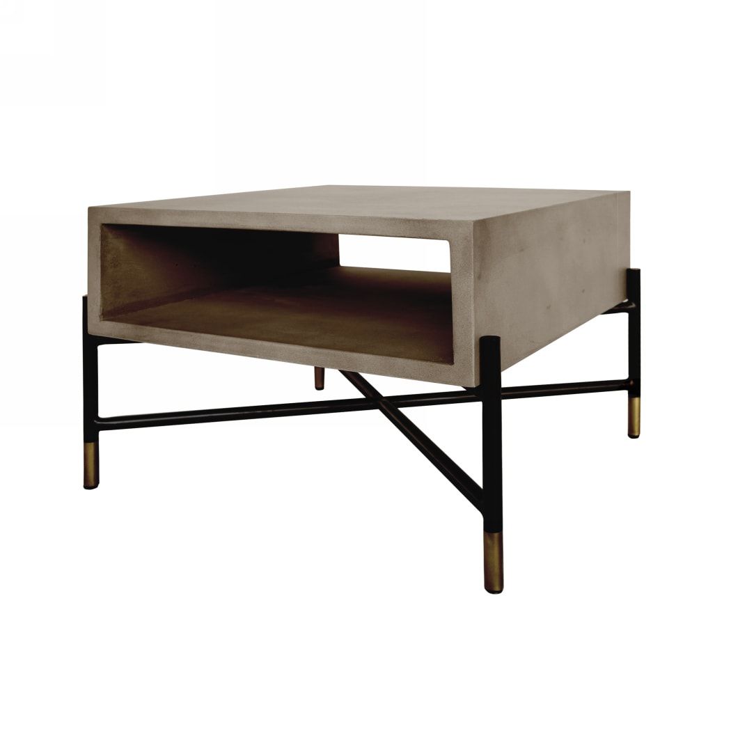 Modrest Walker Modern Concrete & Metal End Table