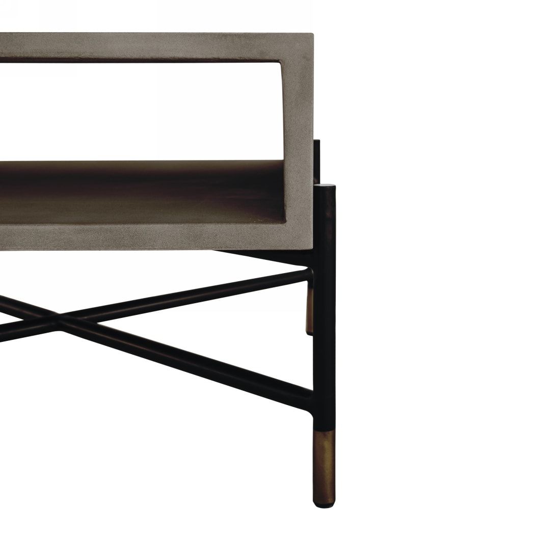 Modrest Walker Modern Concrete & Metal End Table