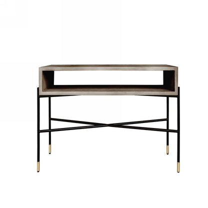 Modrest Walker Modern Console Table – Concrete Top with Metal Base