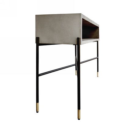 Modrest Walker Modern Console Table – Concrete Top with Metal Base