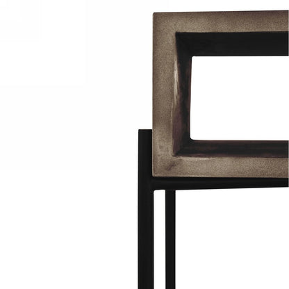 Modrest Walker Modern Console Table – Concrete Top with Metal Base