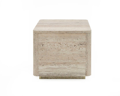 Nova Domus Roma - Modern  Faux Travertine Square End Table