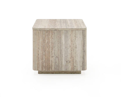 Nova Domus Roma - Modern  Faux Travertine Square End Table
