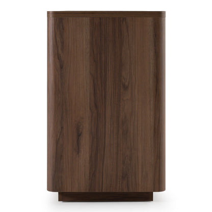 Roma Modern Walnut and Gold Six‑Drawer Dresser