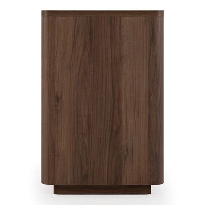 Roma Modern Walnut and Gold Horizontal File Cabinet