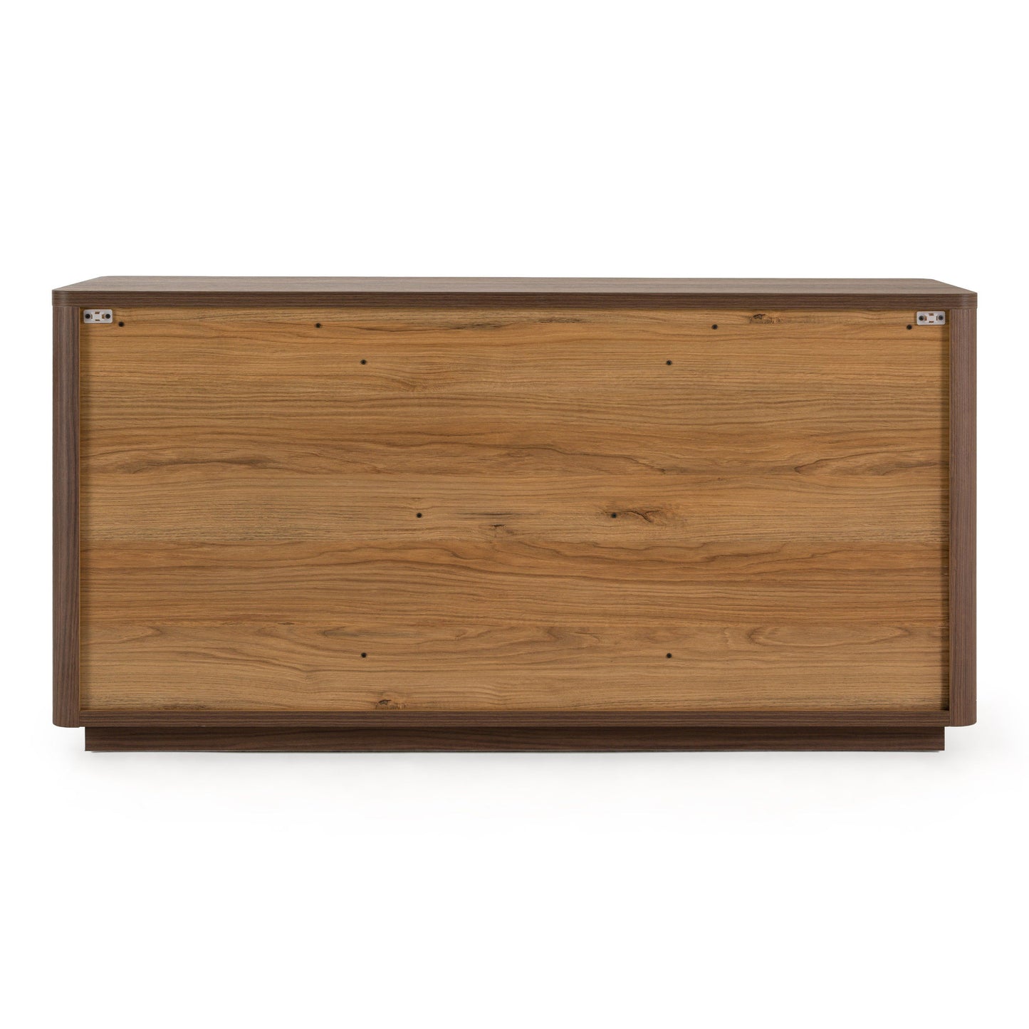 Roma Modern Walnut and Gold Horizontal File Cabinet