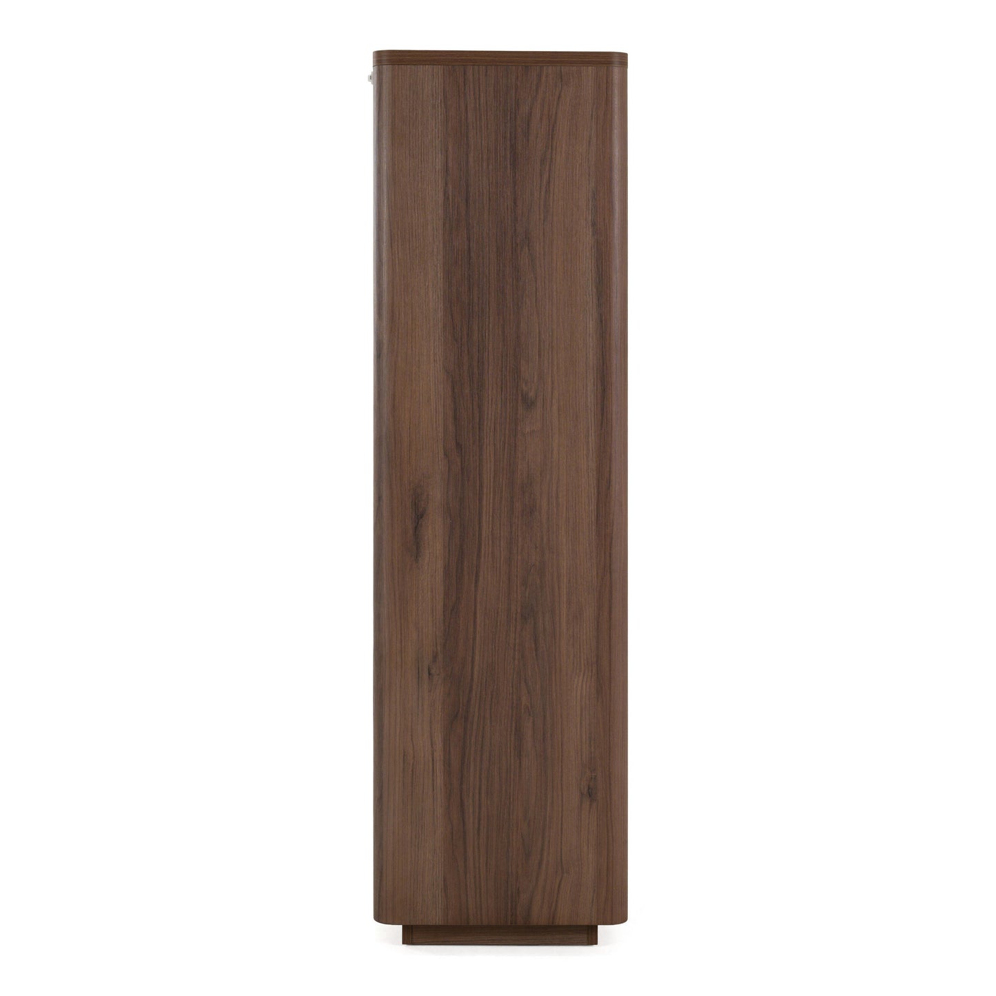 Roma Modern Walnut and Gold Vertical Bookcase