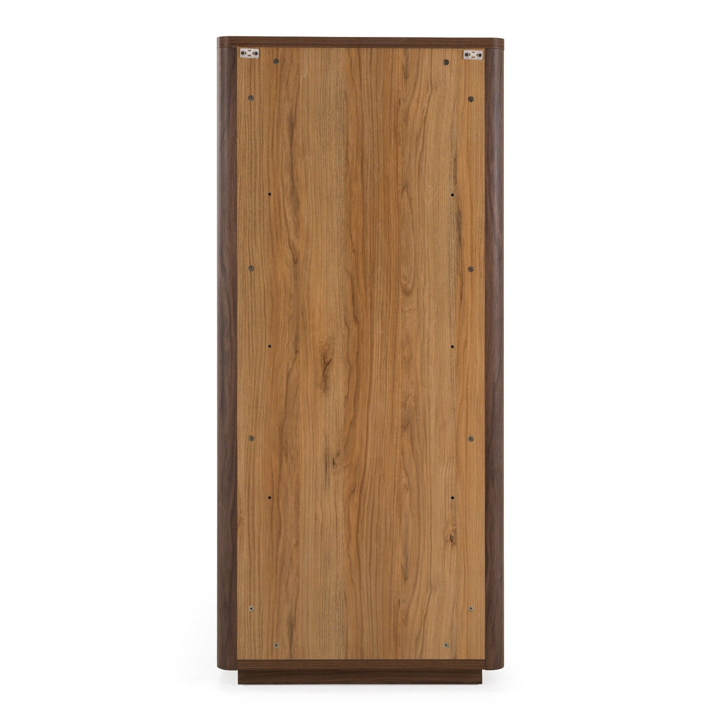 Roma Modern Walnut and Gold Vertical Bookcase
