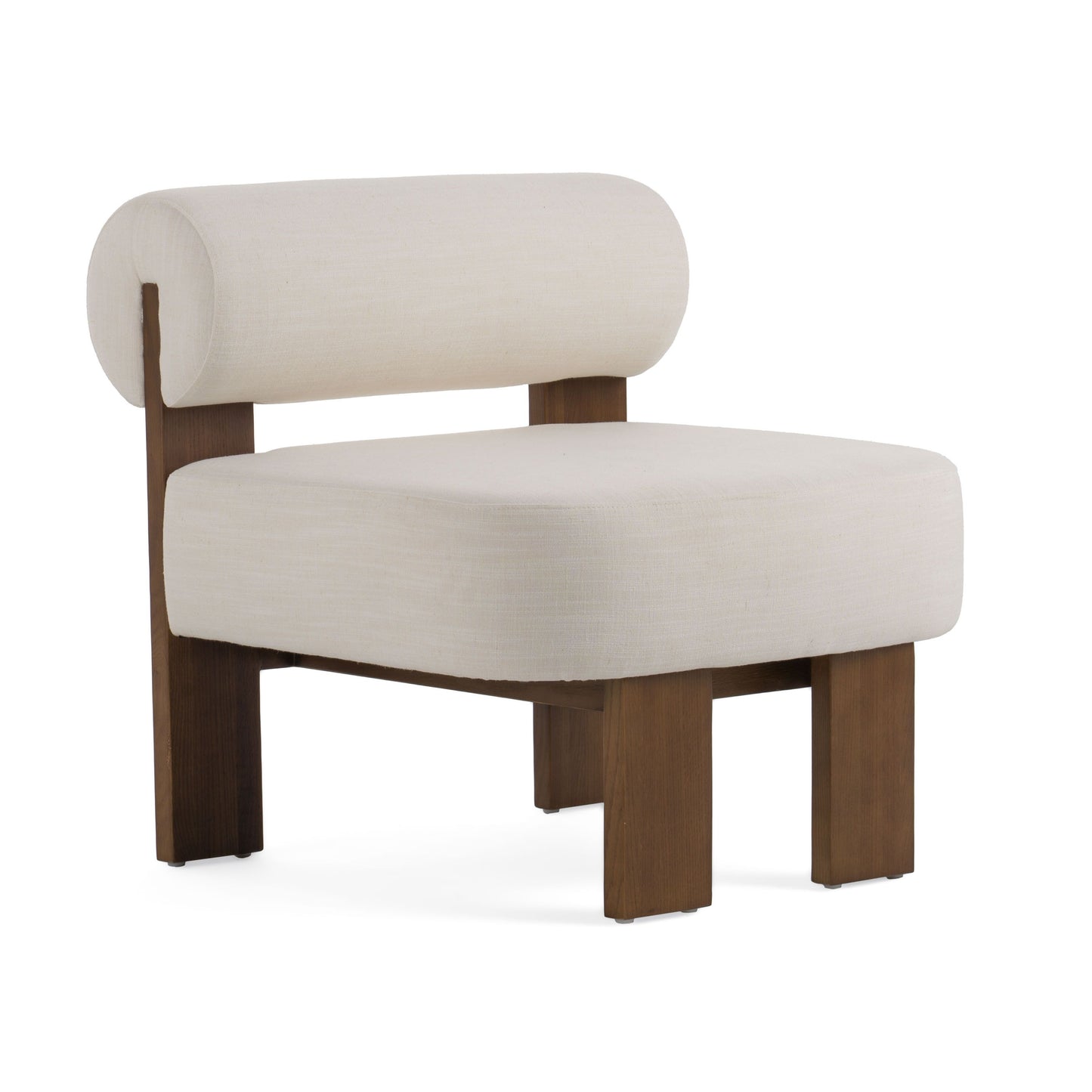 Modrest Rosanne Modern Off White Fabric Accent Chair