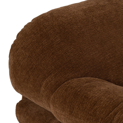 Crockett Modern Brown Fabric Sectional Sofa
