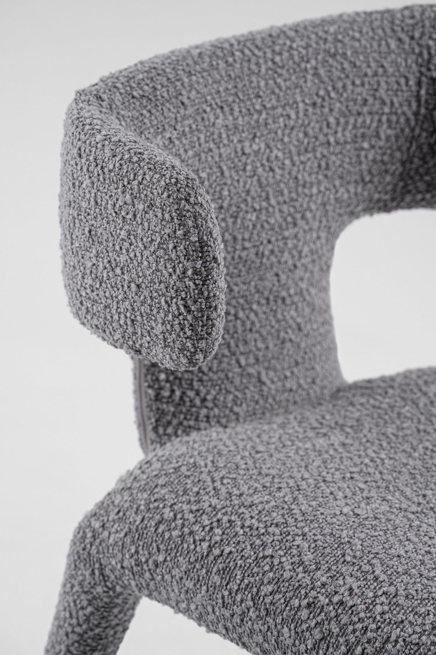 Modrest Saehee - Modern Grey Fabric Dining Chair A Captivating Soft Fabric and Contemporary Design for Sophisticated Dining Spaces