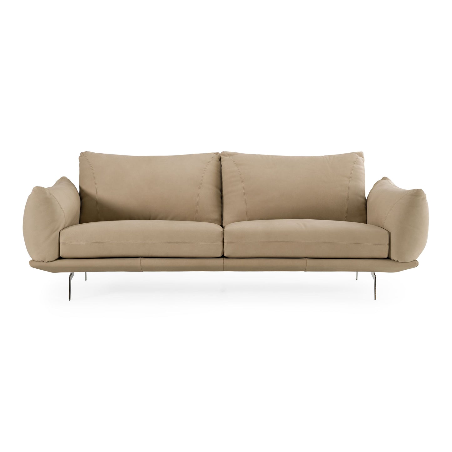 Saint Tropez Modern Italian Beige Leather Sofa