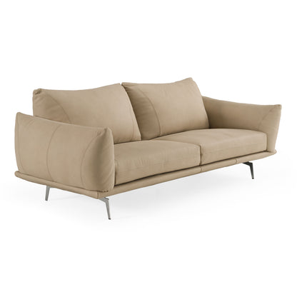 Saint Tropez Modern Italian Beige Leather Sofa