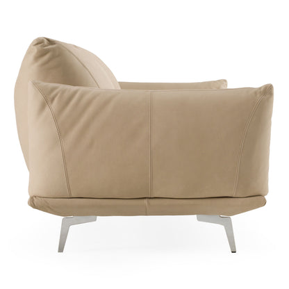 Saint Tropez Modern Italian Beige Leather Sofa