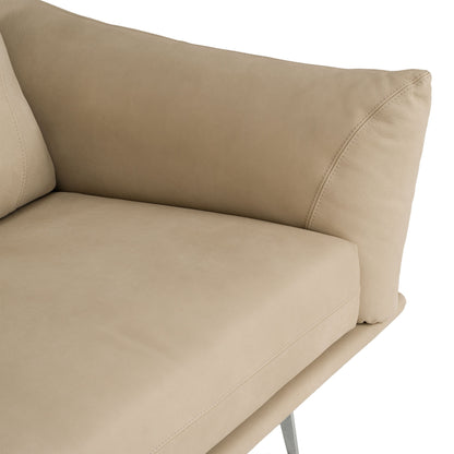 Saint Tropez Modern Italian Beige Leather Sofa