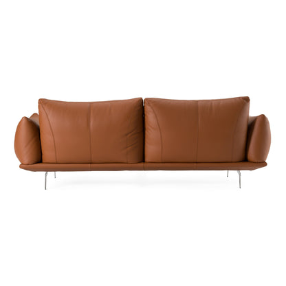 Saint Tropez Modern Italian Cognac Leather Sofa