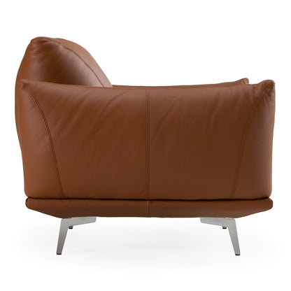 Saint Tropez Modern Italian Desert Leather Accent Chair
