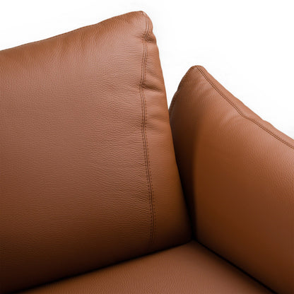 Saint Tropez Modern Italian Cognac Leather Accent Chair