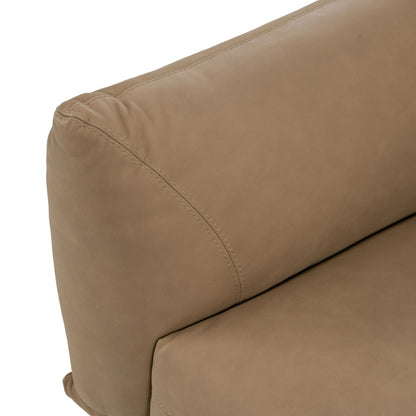 Saint Tropez Modern Italian Desert Leather Accent Chair