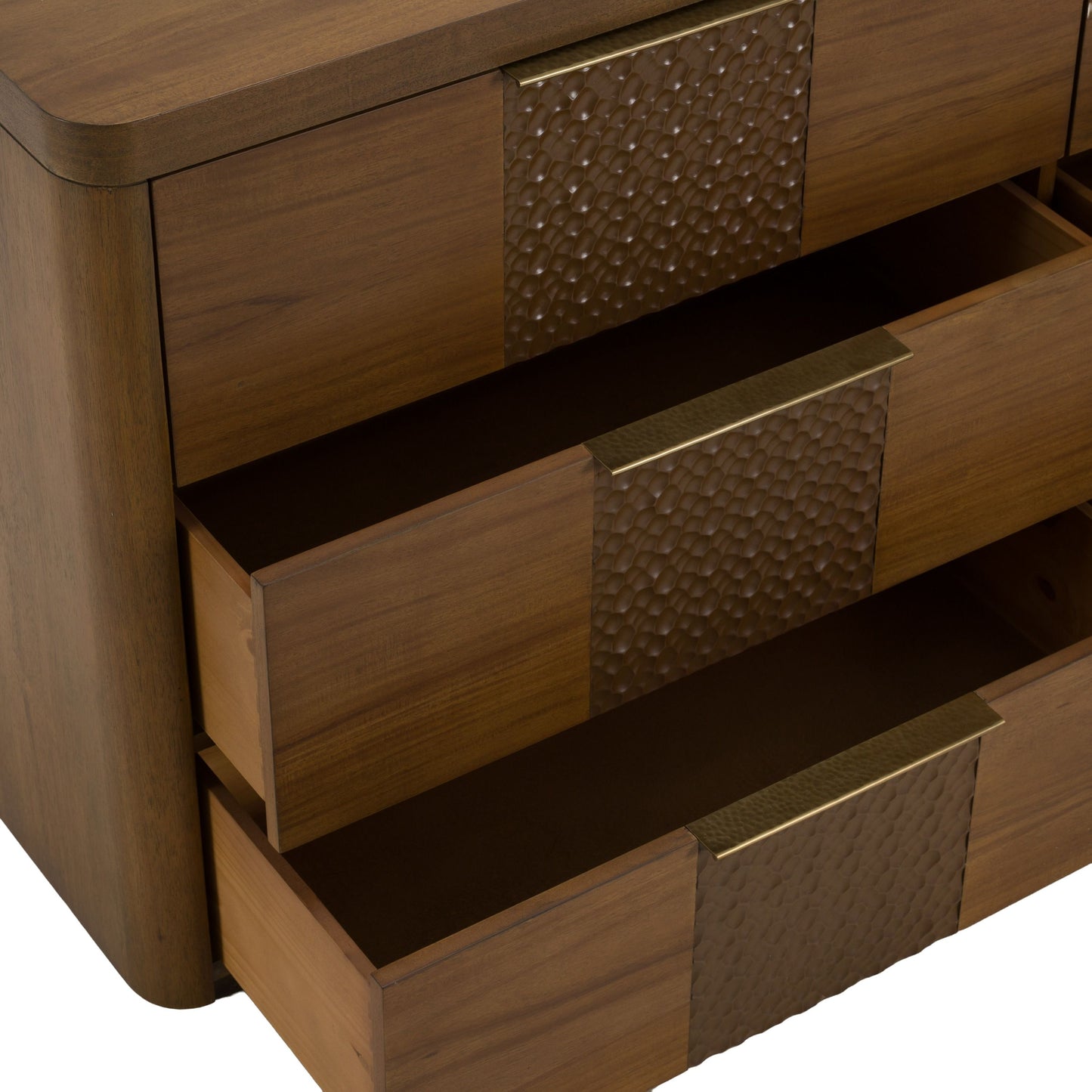 Salazar Modern Acacia Wood Dresser with Soft‑Closing Drawers