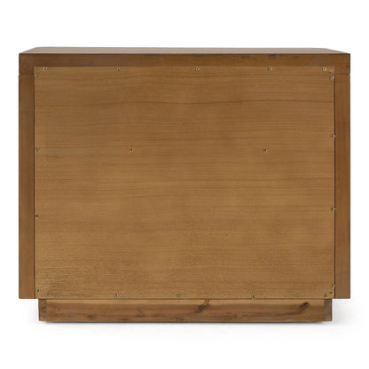 Salazar Modern Acacia Nightstand with Soft‑Closing Drawers