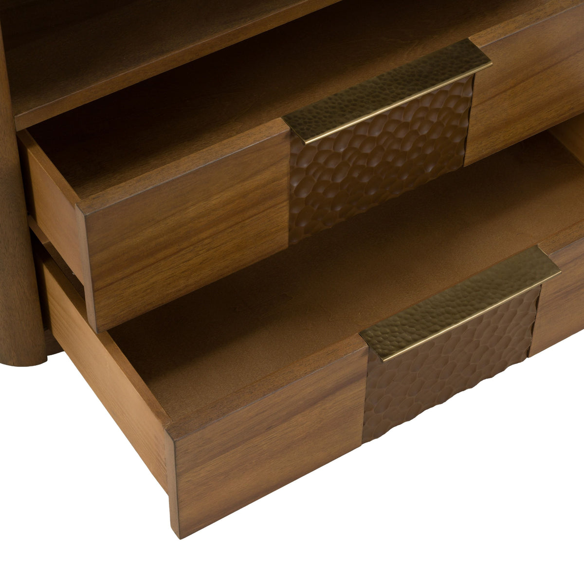 Salazar Modern Acacia Nightstand with Soft‑Closing Drawers